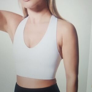 SPANX White Medium Impact Longline Bra Size XL